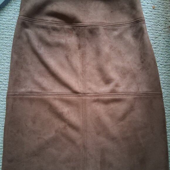 Ralph Lauren Chaps Faux suede skirt 8 - Picture 1 of 3